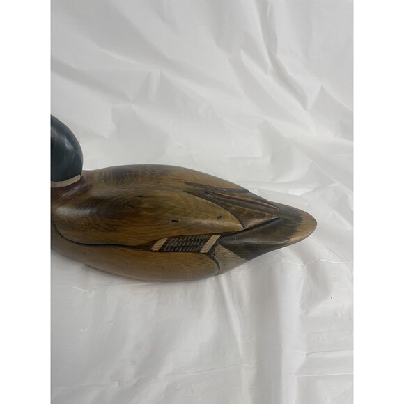 TOM TABER SIGNED NAT'S POND MALLARD DECORATIVE BIRD WATERFOWL WOOD CARVED DECOY - Picture 9 of 12
